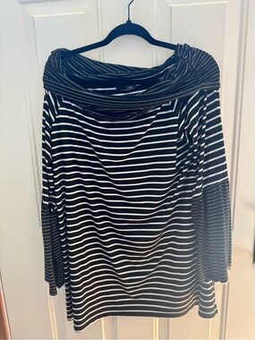 Suzanne Betro Black and White Striped Top
